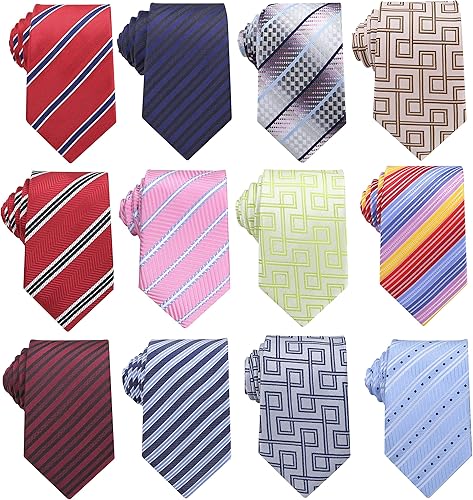 Miniatura 10 de WeiShang Corbata de seda clásica para hombre jacquard tejida