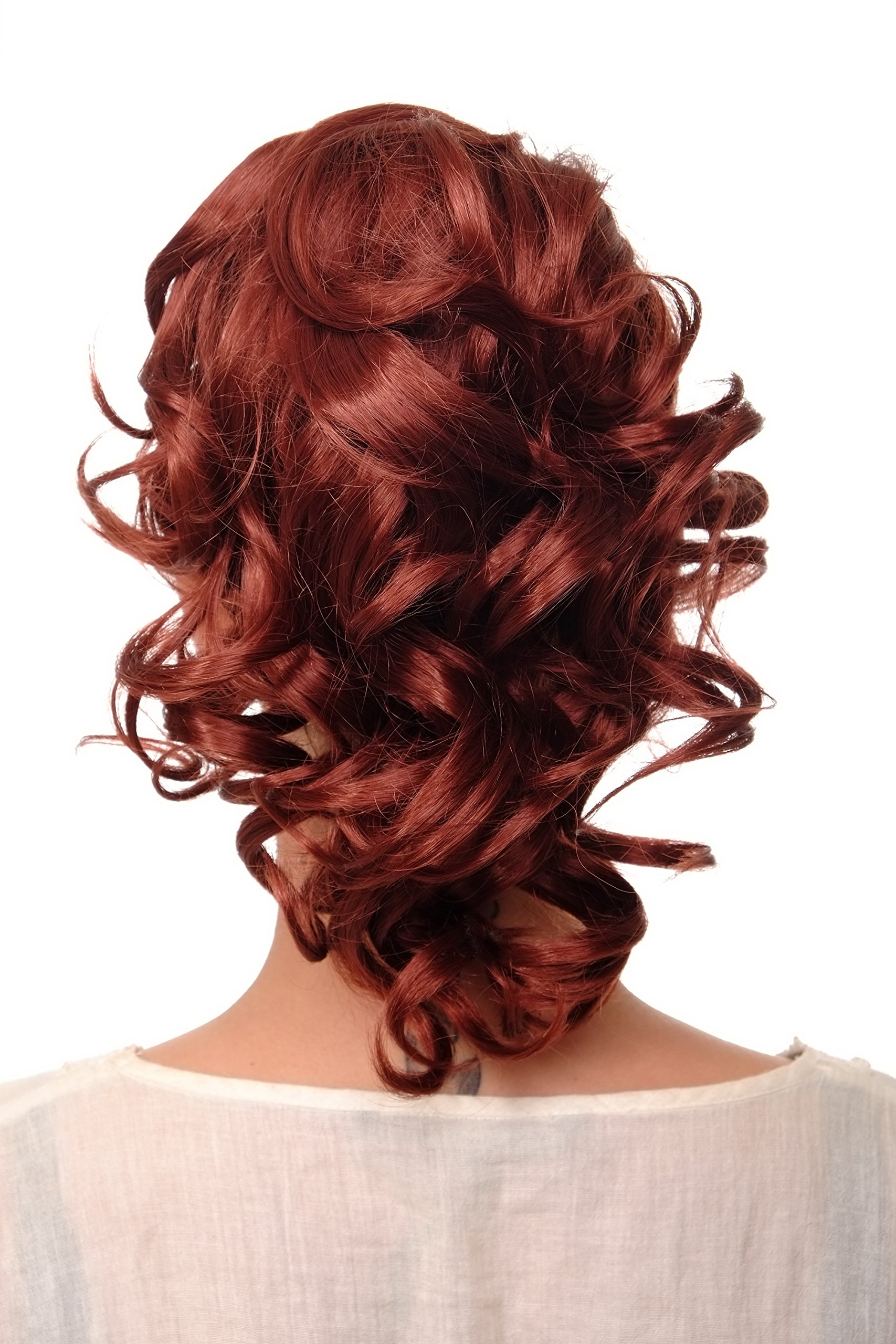 WIG ME UP - JL-3023-350 Hairpiece ponytail with comb and elastic draw string short wavy voluminous copper red 14inch - Image 2