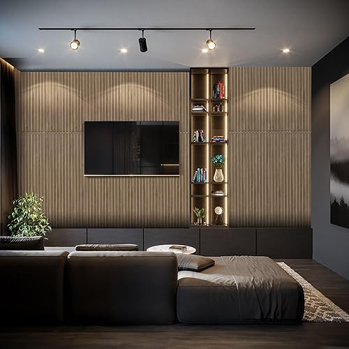 Miniatura 4 de STICKGOO Paquete de 12 paneles de pared de listones, 12 x 48 pulgadas, paneles de pared 3D para despegar y pegar, paneles de pared de madera