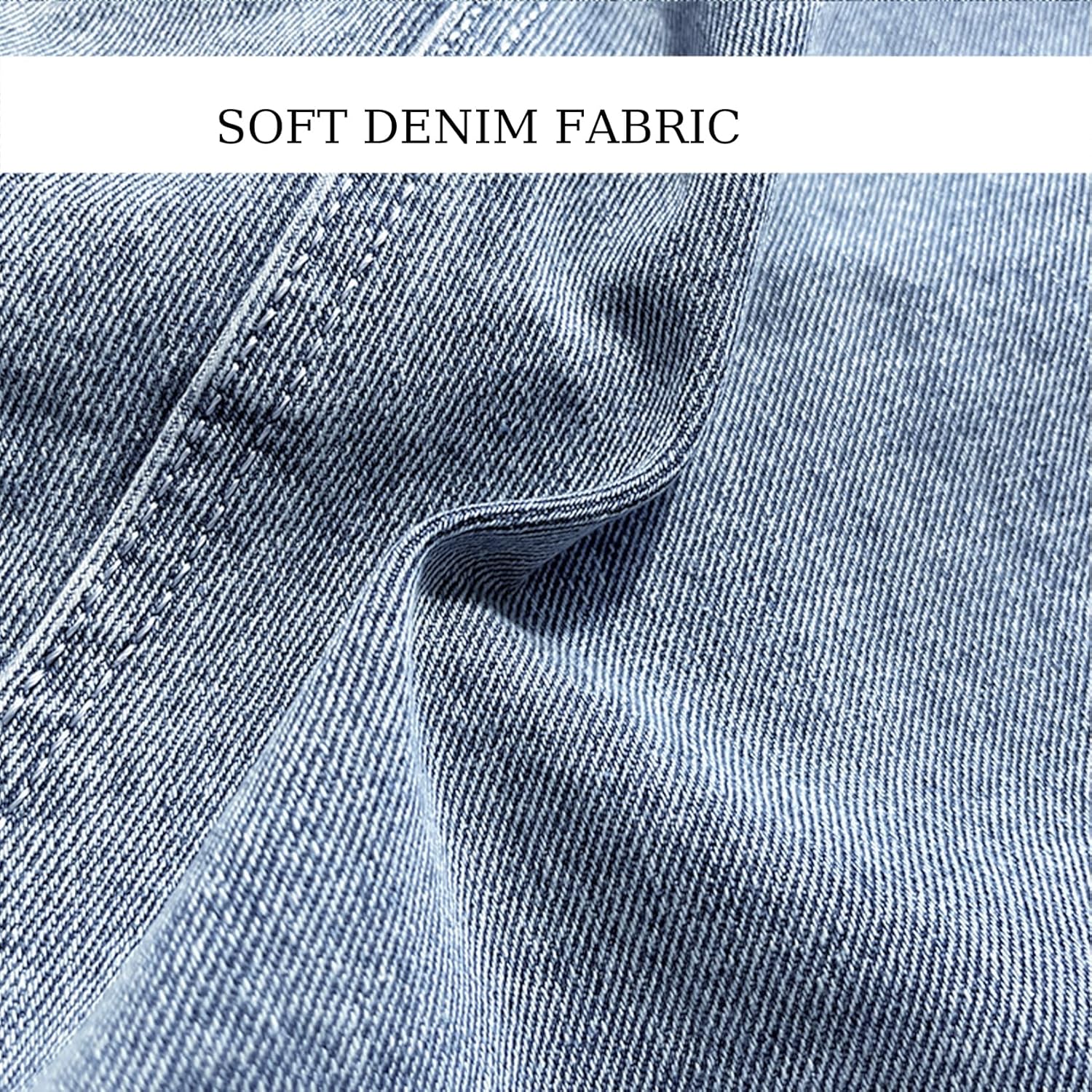 Denim Purses For Women Fashion Trendy Jean Purse Denim Purse Handbag Shoulder Bag Foldable Cute Canvas Denim Tote Bag - Image 5