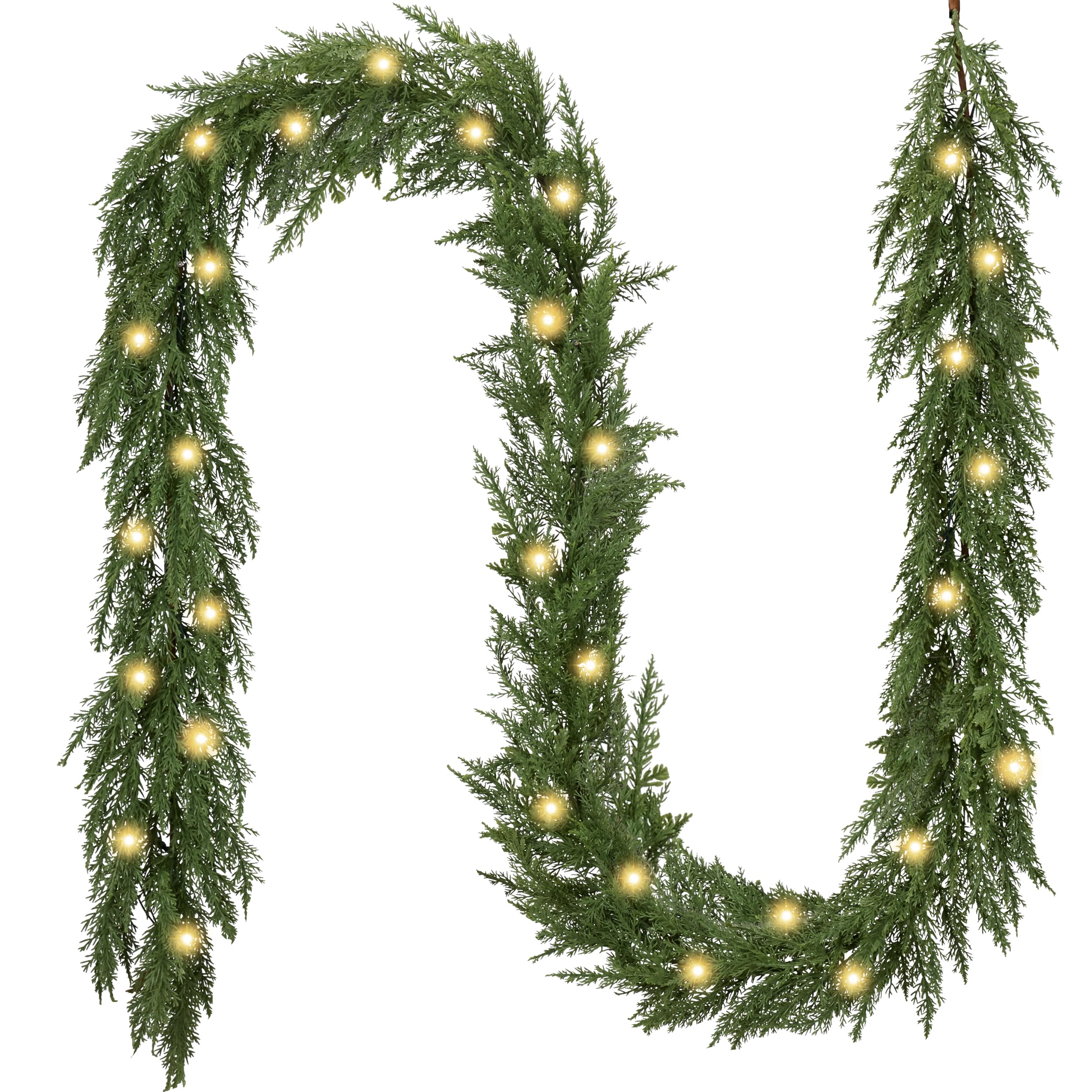 Guirlande de pin artificielle 274 cm pour décorer facilement escalier et cheminée