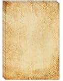 50 Sheets of old looking/Vintage Design Paper DIN A4. Great for vintage invites and letters