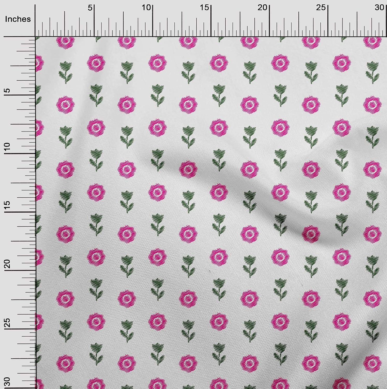oneOone Cotton Flex Green Fabric Block Sewing Fabric By The Yard Printed DIY Clothing Sewing Supplies 40 Inch Wide-K6