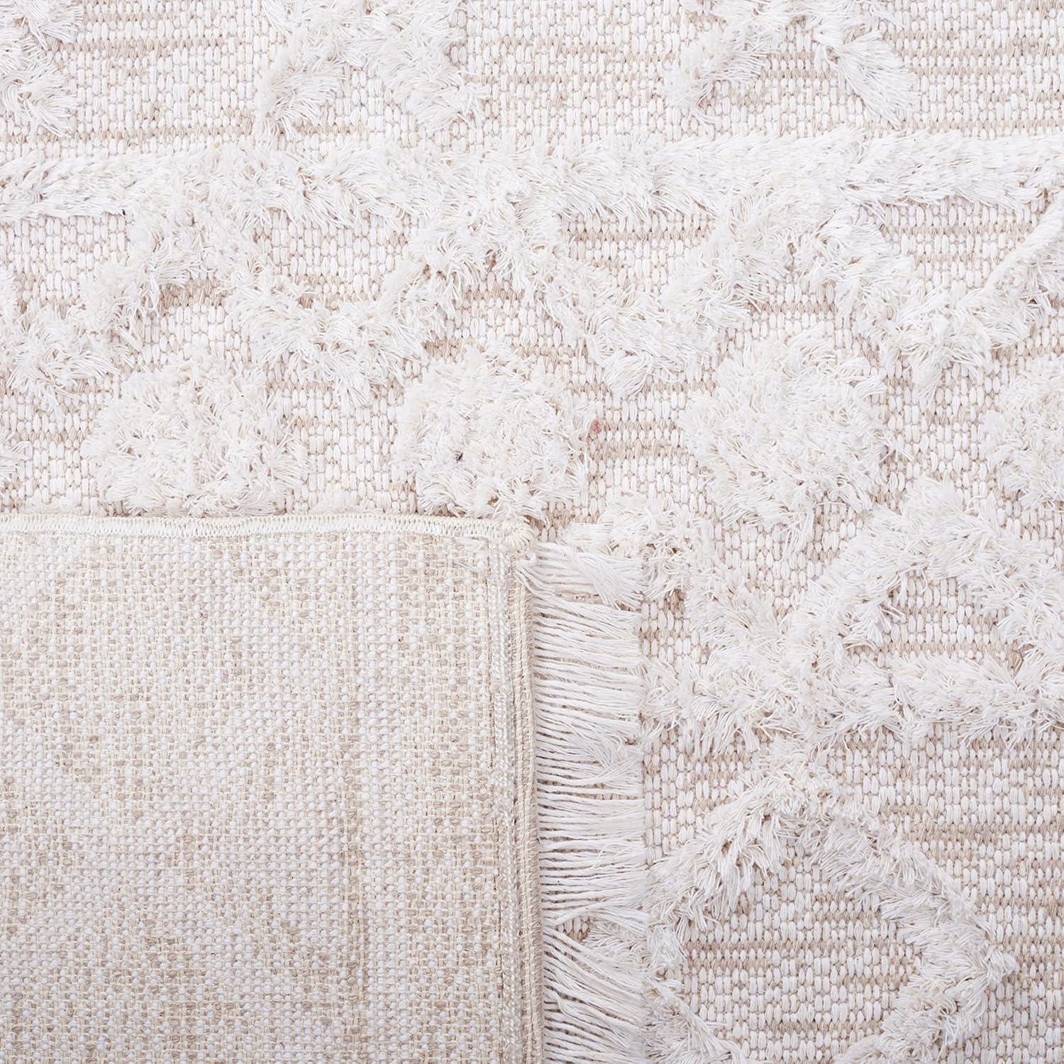 SAFAVIEH Augustine Collection Runner Rug - 2' x 7', Ivory, Moroccan Boho Fringe Cotton Scandinavian Design, Ideal for The Living Room, Bedroom, Dining Room (AGT758A-27)