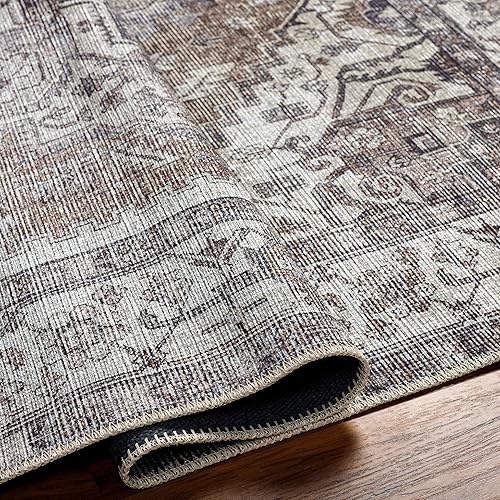 Miniatura 5 de MarkDay - Alfombras de área tradicional gris claro de 9 x 12 pulgadas color gris  naranja  rosa para sala de estar dormitorio o cocina 8 pies 10