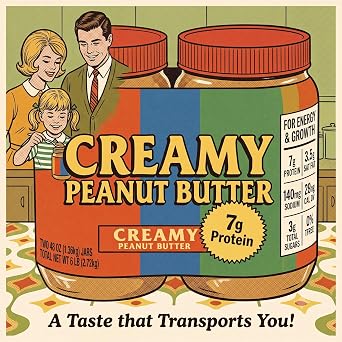 J Creamy Peanut Butter, 42 Ounce (Pack of 2)