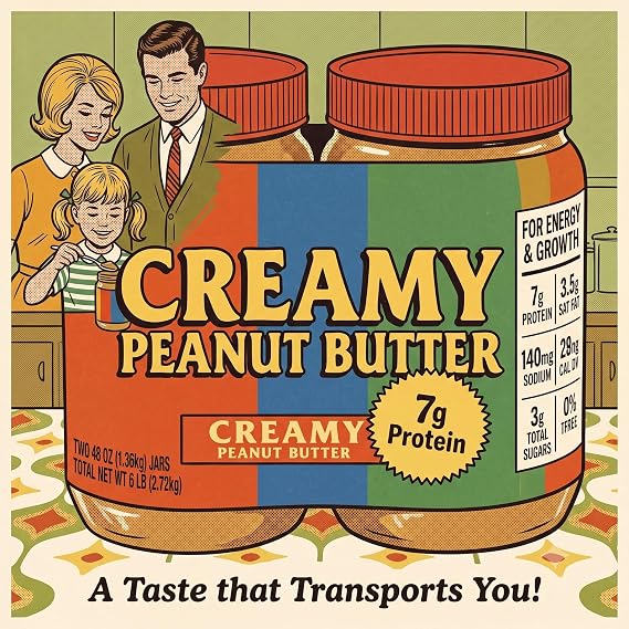 J Creamy Peanut Butter, 42 Ounce (Pack of 2)