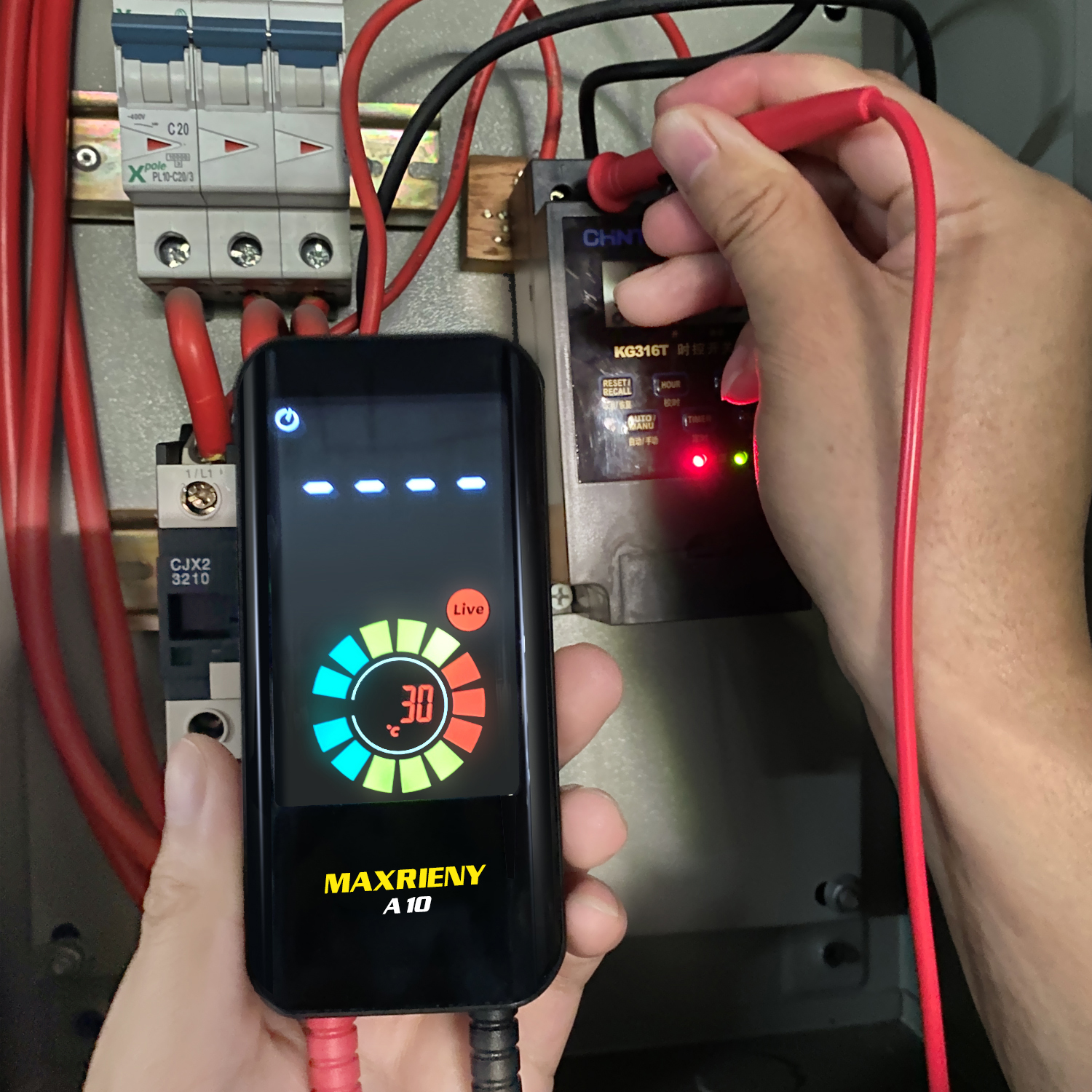 Image of Digital Multimeter Rechargeable Smart Multimeter Color LCD 3 Results Display 6000 Counts Auto-Ranging Ohmmeter Capacitance Diode Resistance Hz Duty Cycle NCV Live Check Voltage Tester