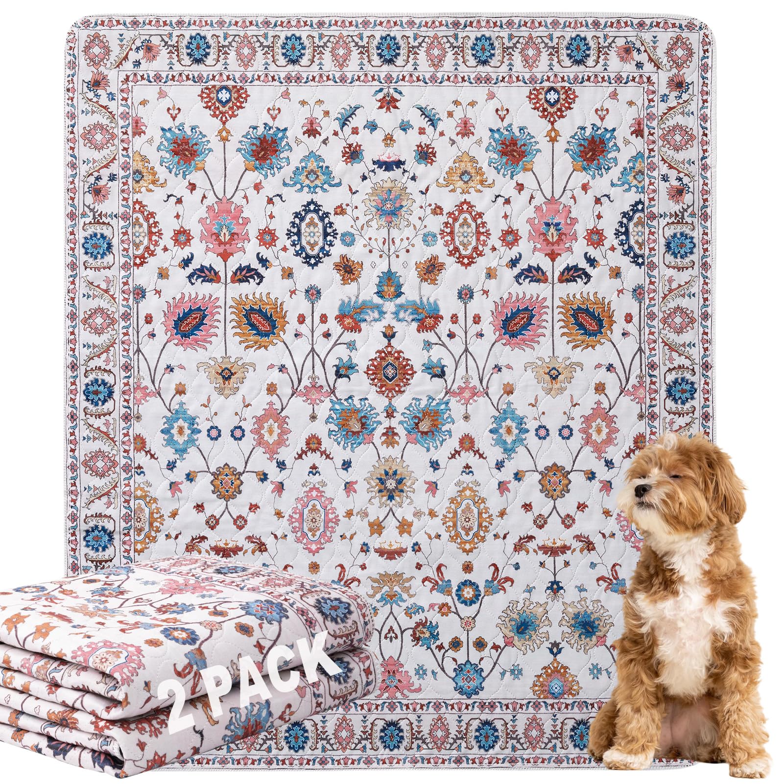Tapis éducateur chien lavable 78x91cm lot de 2 alèses réutilisables chats
