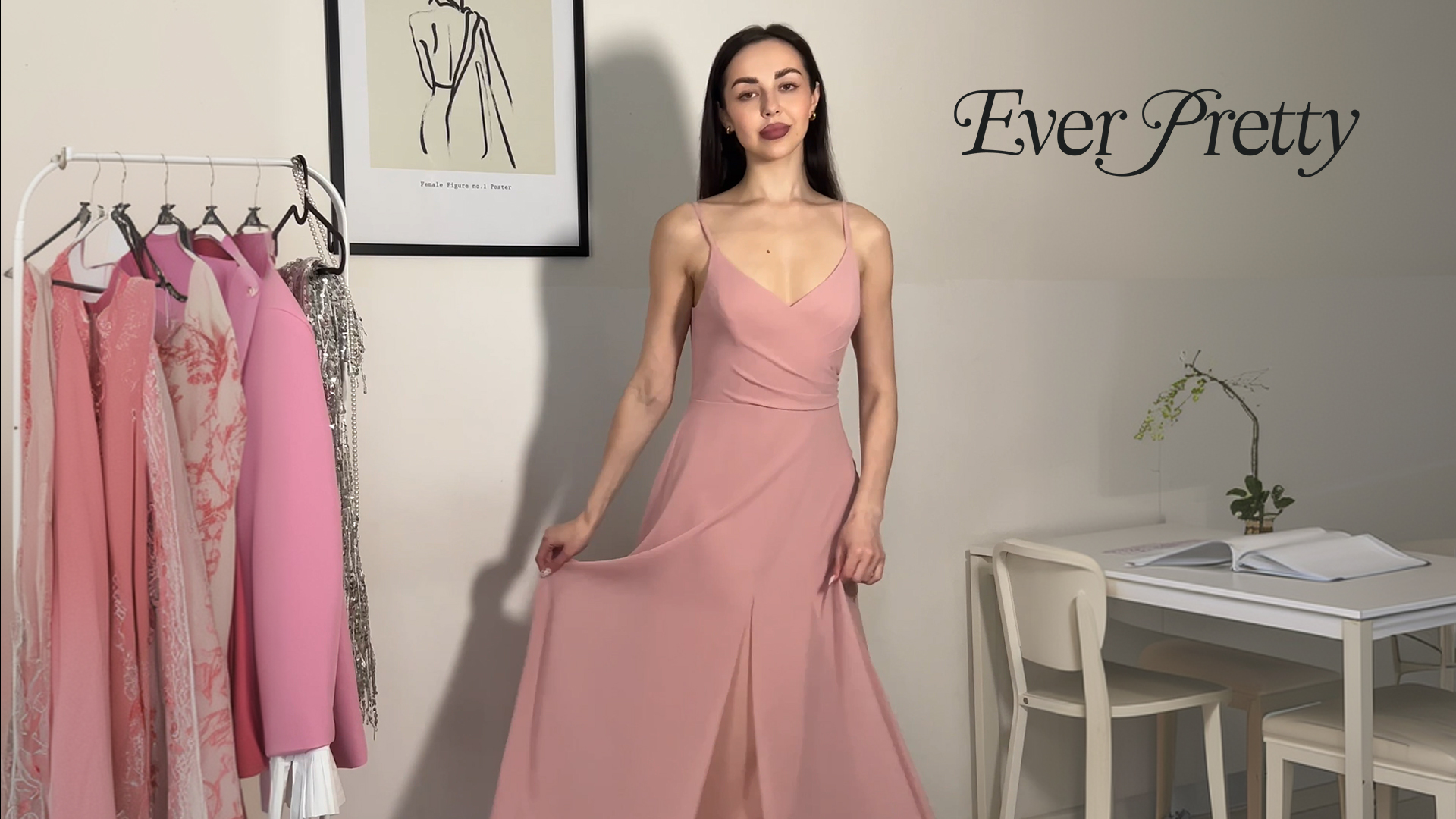 ever pretty pink bridesmaid dresses Amazon.com: Ever-Pretty Women's Summer Flowy A-Line Backless Formal Wedding Guest Dresses Short Sleeve V-Neck Chiffon Bridesmaid Dress Black US2 : Clothing, Shoes & Jewelry