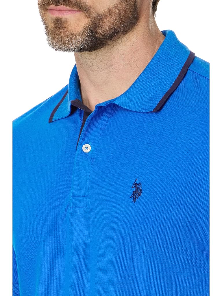 U.S. POLO ASSN. Short Sleeve Slim Fit Solid Stretch Pique Polo Shirt