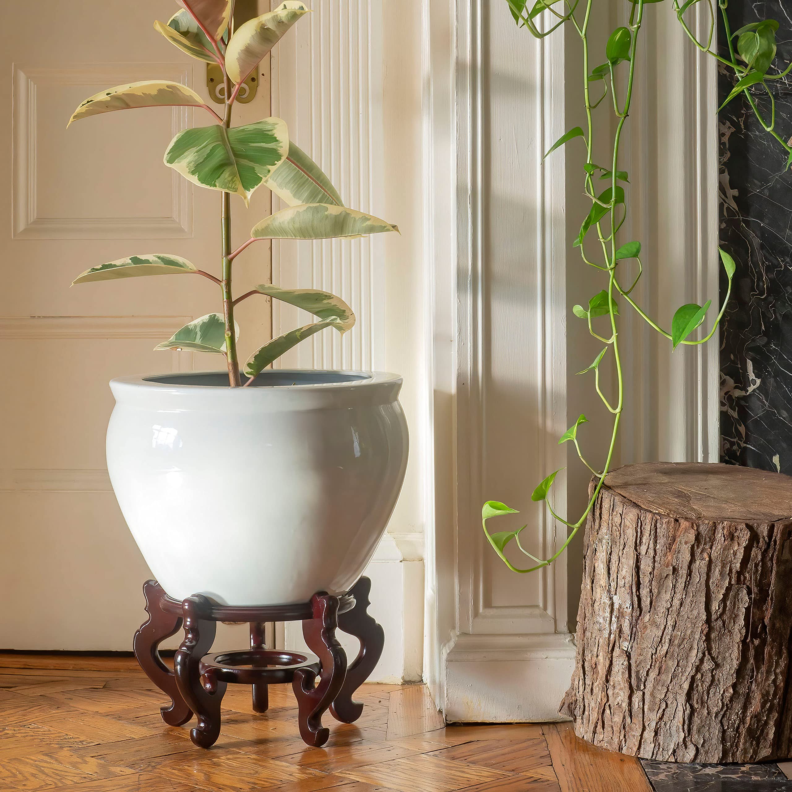 flyte planter LYFE Levitating Planter – Wooden Amsterdam main image 1