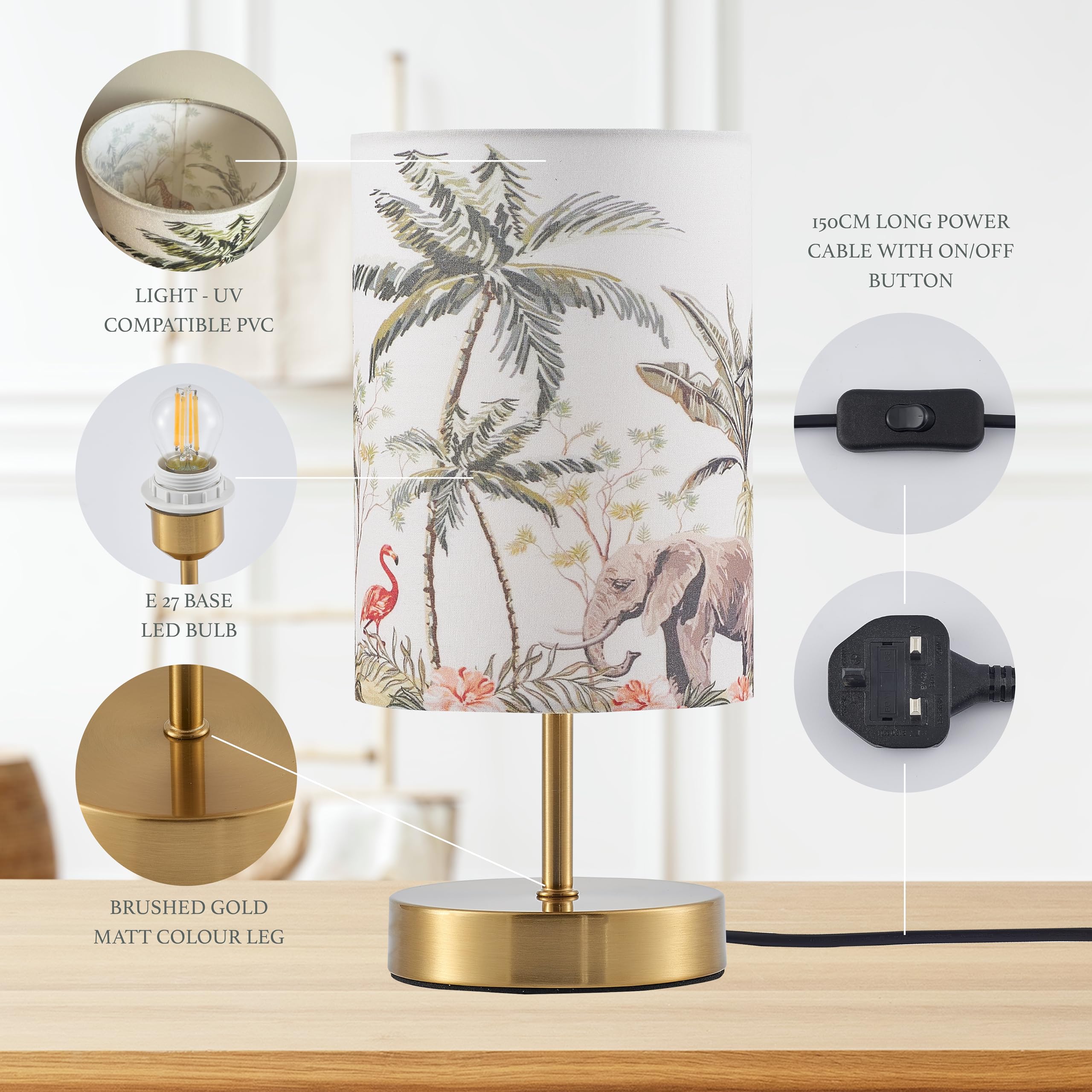 Onara Table Lamp for Bedroom Living Room, and Office, Home Decor Lamp with Designer Lampshade - Image 2