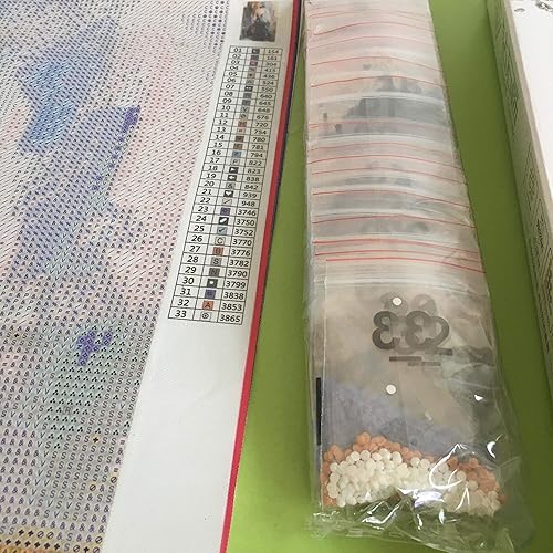 Miniatura 6 de BAIWOVIS Kits de pintura de diamantes para adultos  Tamaño grande 15.7 x 19.7 in, kits de arte de diamantes 5D para adultos con accesorios para