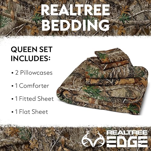 Miniatura 2 de Northwest Realtree - Juego de cama en una bolsa, tamaño Queen, Realtree Edge
