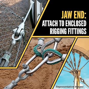 ＳＴＶ−０００１２ US Cargo Control 7/8 Inch x 18 Inch Jaw and Eye Galvanized