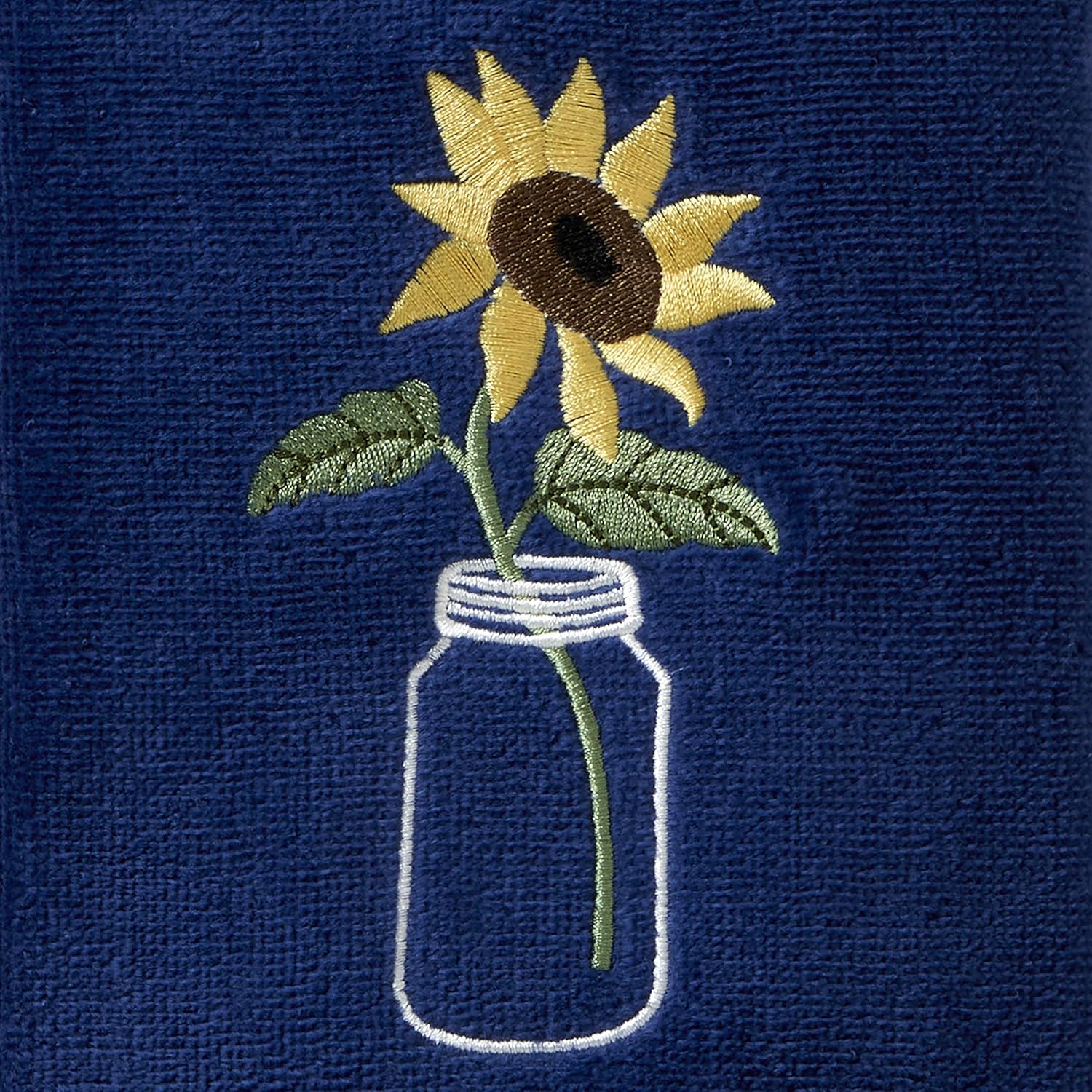 SKL Home by Saturday Knight Ltd. Sunflower in Jar Hand Towel (2-Pack), Blue