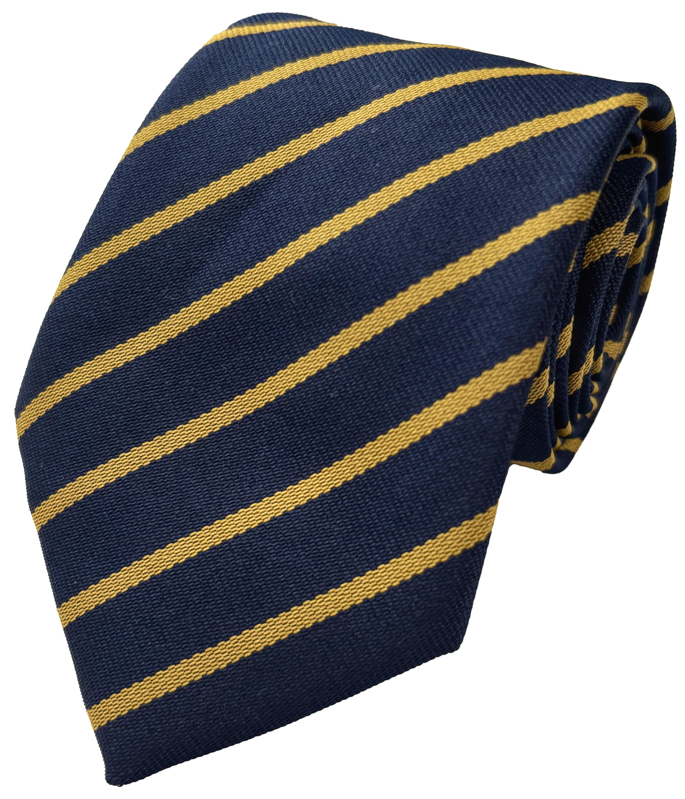 Great British Tie Club School Ties (21 Single Stripe Variations) (Navy & Gold)