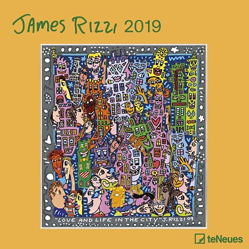 2019 James Rizzi Calender - teNeues Grid Calendar- Art Calender - 30 x 30 cm