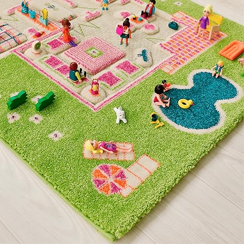 IVI - Alfombra de juego 3D Montessori para usar como casa de muñecas, no tóxica, resistente a las manchas, juguetes educativos de actividades para