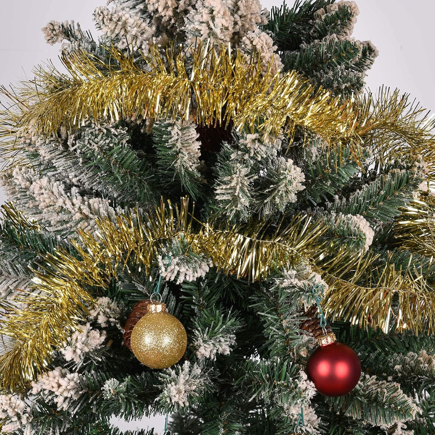 123 Piece Assorted Christmas Tree Ornaments Set, Ornament Decorations for Festive Party Wedding Celebration Birthday