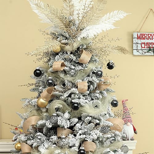 Miniatura 10 de Juego de adornos de bola de Navidad, 20 unidades, grandes, color negro transparente, inastillables, 3.150 in3.15 pulgadas, adornos de Navidad para