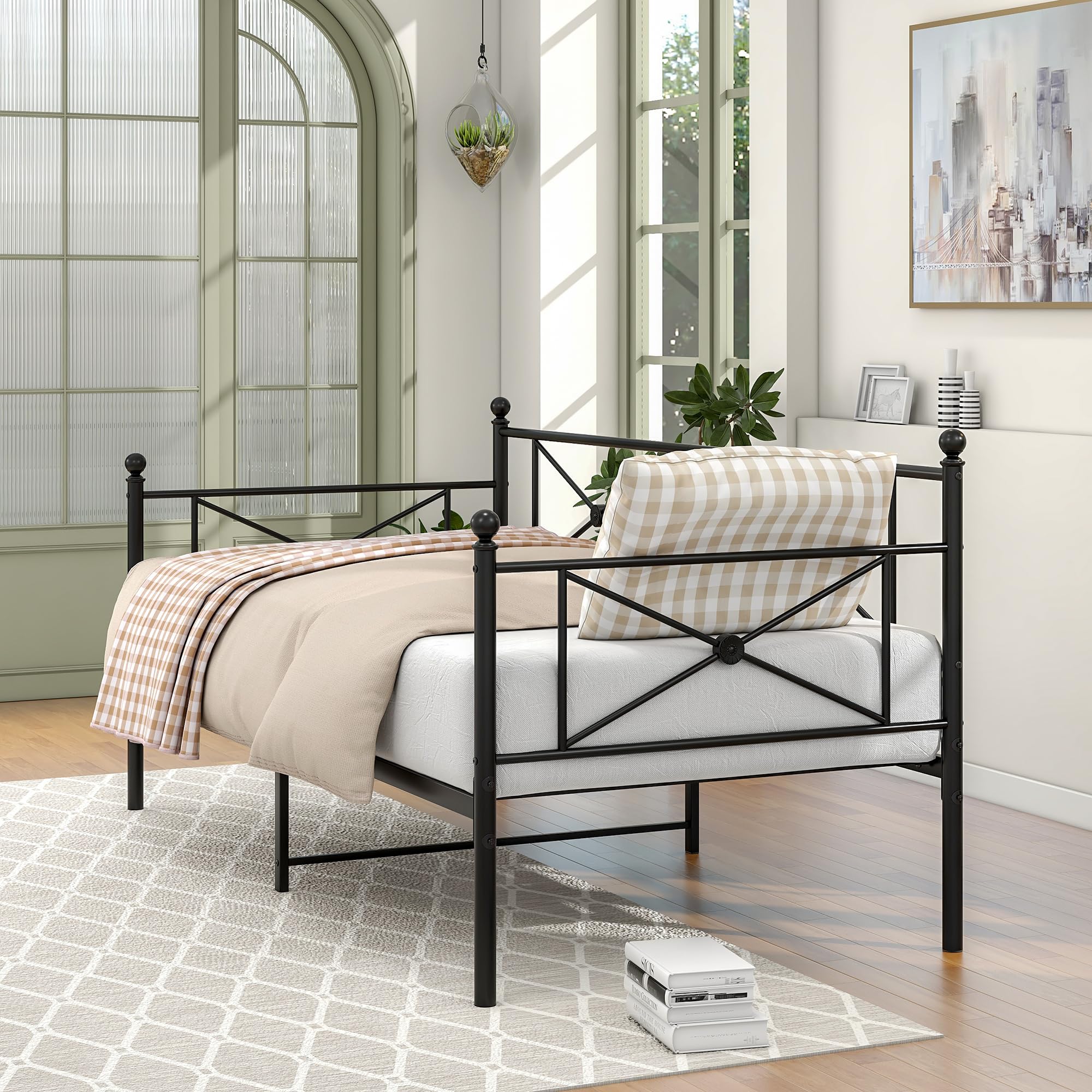 金属製ベッドフレーム Amazon｜FOUBAM 金属鉄のベッドフレームのリビングルームのソファ