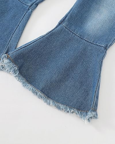 Miniatura 6 de Mioglrie Conjunto de ropa de bebé niña pequeña 2T 3T 4T 12 18 24 meses Otoño Invierno Niñas Conjunto de ropa de pantalones vaqueros