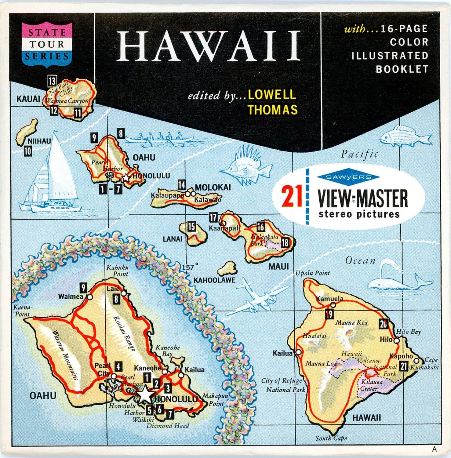 Amazon.com: Hawaii State Tour Series - MAP - The Aloha State- Classic