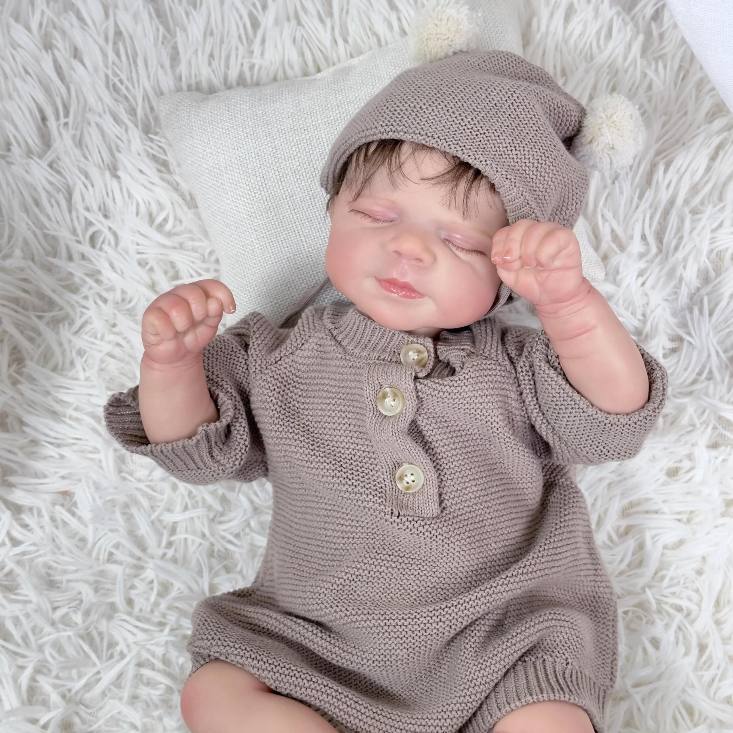 Real Life Reborn Baby Dolls Boy 45 cm silikonowe całe ciało realistyczne lalki dla niemowląt, anatomicznie poprawne, lalka dla niemowląt, miękka winylowa realistyczna lalka noworodka z