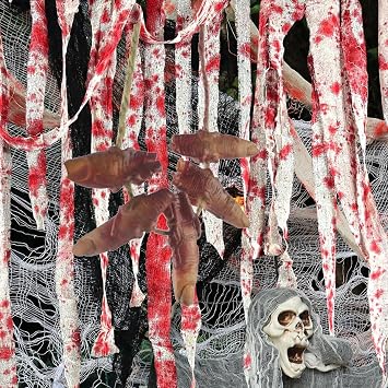 Gory Human Arm Hand, Scary Fake Severed Hand, Halloween Prop Scary Bloody Blood Body Parts For Haunted House Fake Human Arm Hands, Bloody Dead Body Parts For Halloween Decor Party