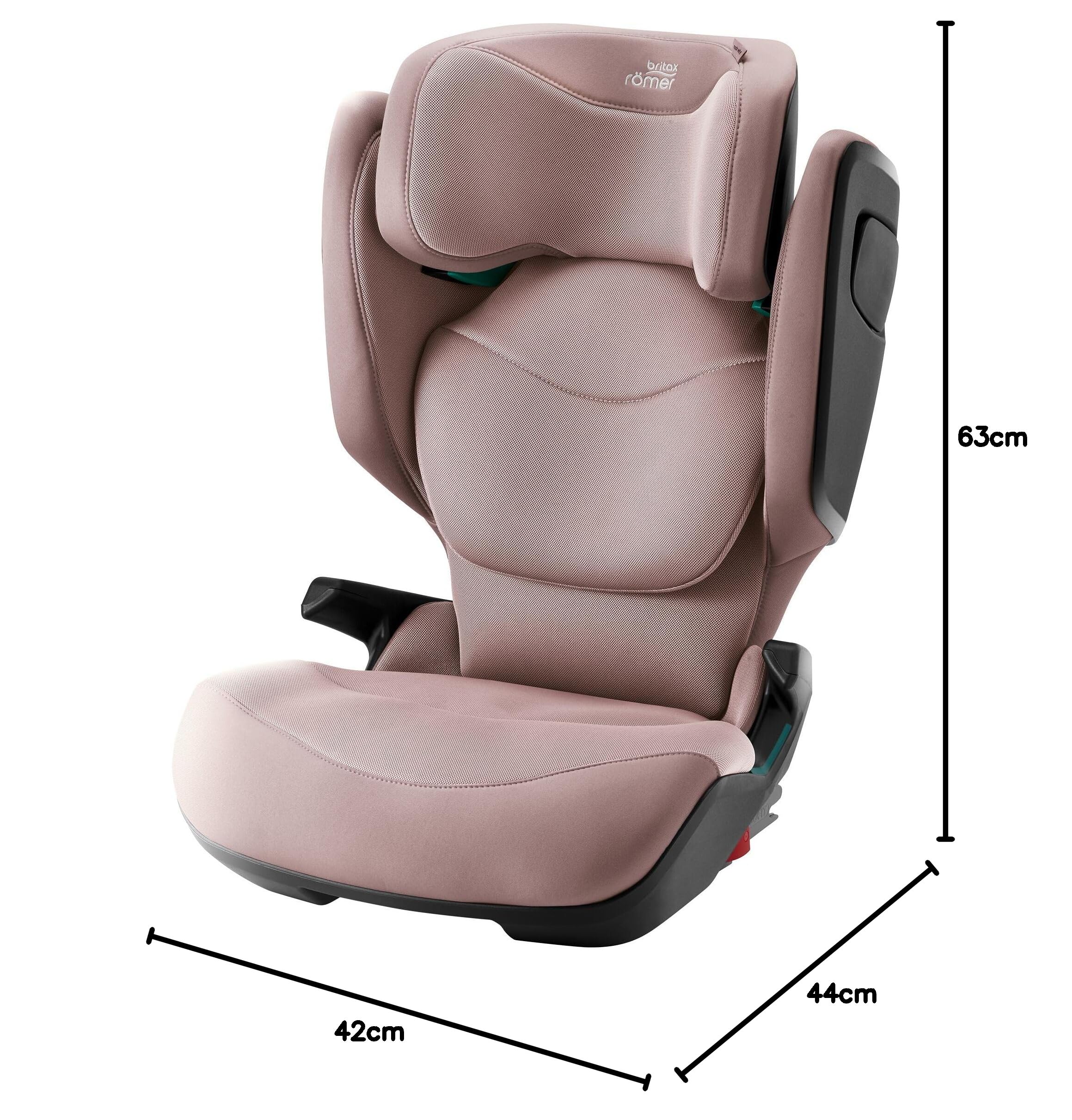 BRITAX RÖMER Fotelik samochodowy dla dzieci KIDFIX PRO M, dla dzieci od 100-150 cm (i-Size) z ISOFIX i bez, 35-12 lat, Dusty Rose - styl