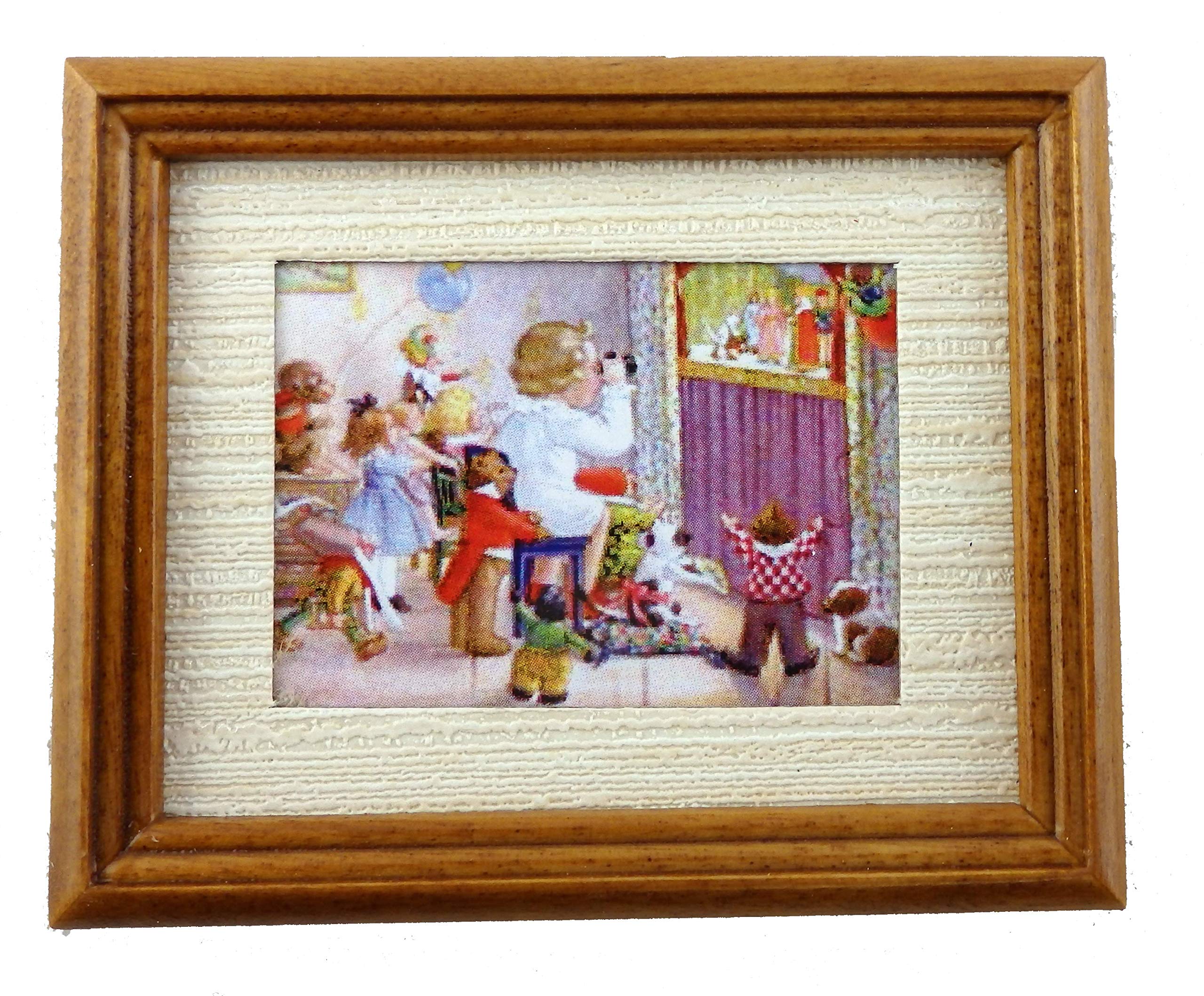Melody Jane Miniatur-Bild „Katze Orchestra“ Im Nussbaum-Rahmen – Für Puppenhäuser 1:12
