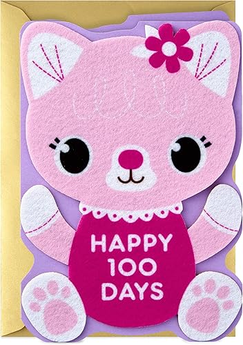 Hallmark Eight Bamboo Baby's First 100 Days Card for Baby Girl (Life and Love)