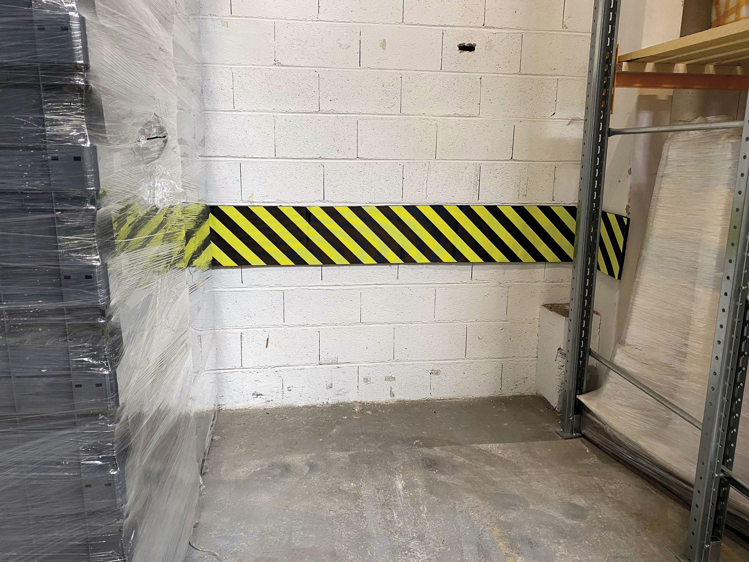 Protección de espuma suave - negro/amarillo.300x5000x20.PU352NJ