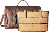 Vista 3 de Scully Aero Squadron Leather Front Flap Workbag Maletín para portátil Marrón