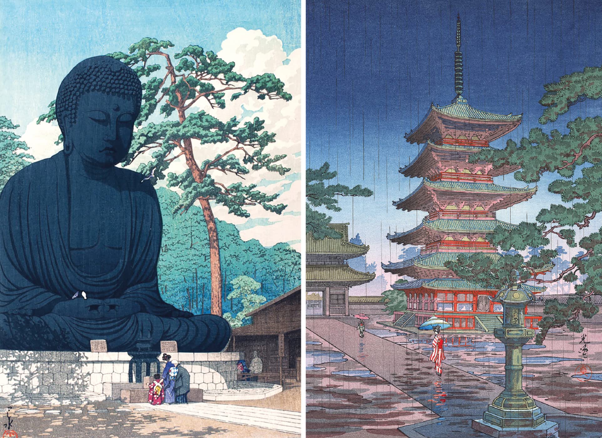 Temples, pagodes et sanctuaires par les grands maîtres de l'estampe japonaise (coffret)