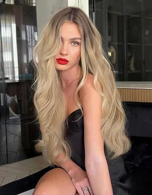 Ombre Blonde Beauty Lace Front Wig 22-24inches Top HD Lace Wigs Ombre Golden Blonde Wave Lace Front Wig  main image 3