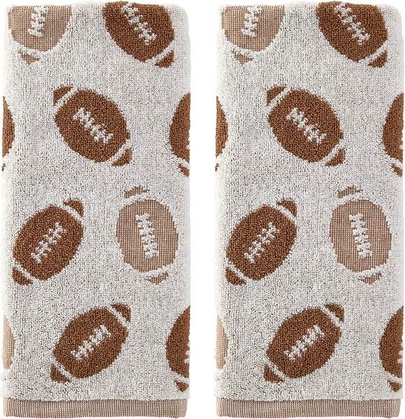 SKL Home Fall Autumn Football Hand Towels 2pc Set