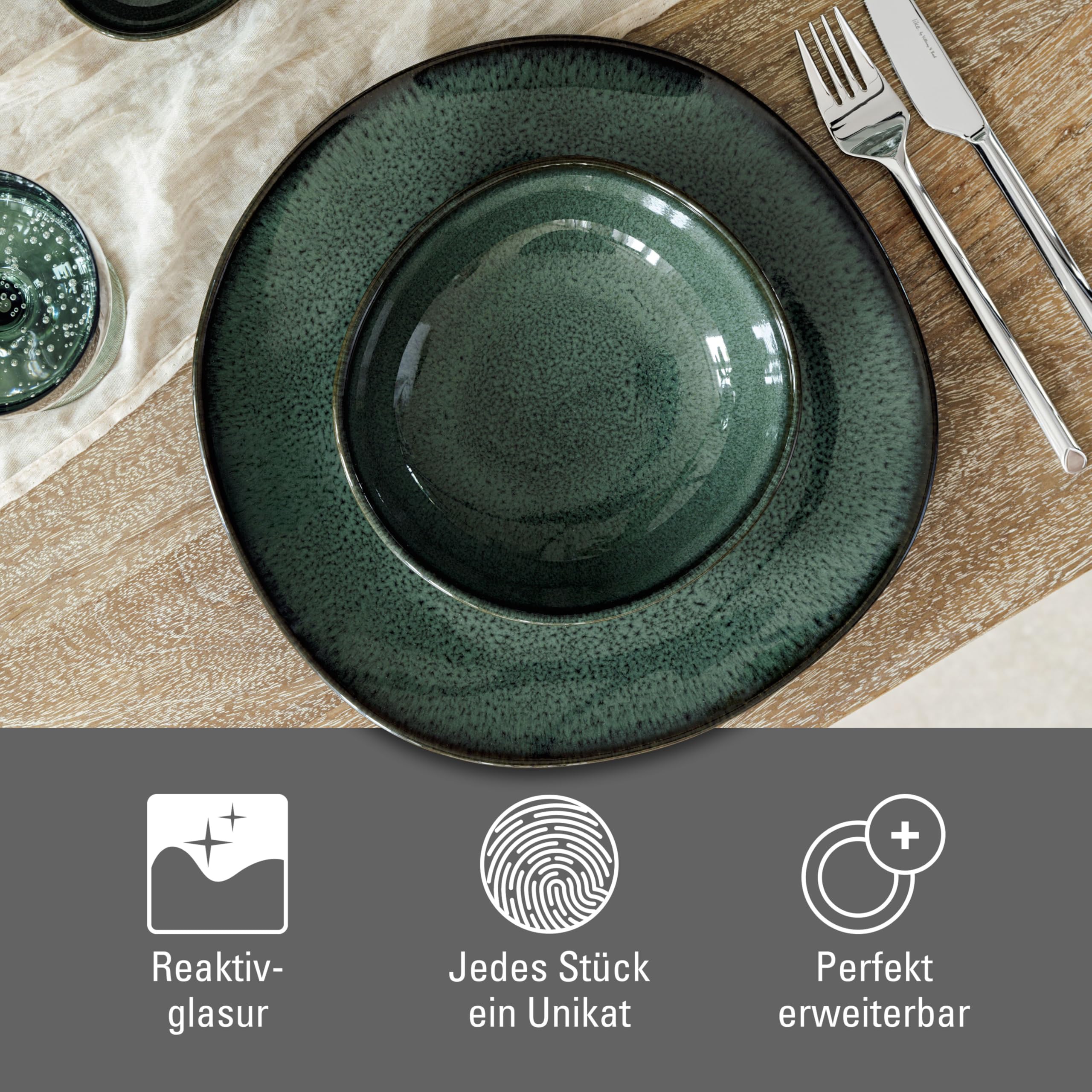 Amazon.com | like. by Villeroy & Boch Lave Vert Dinner Plate