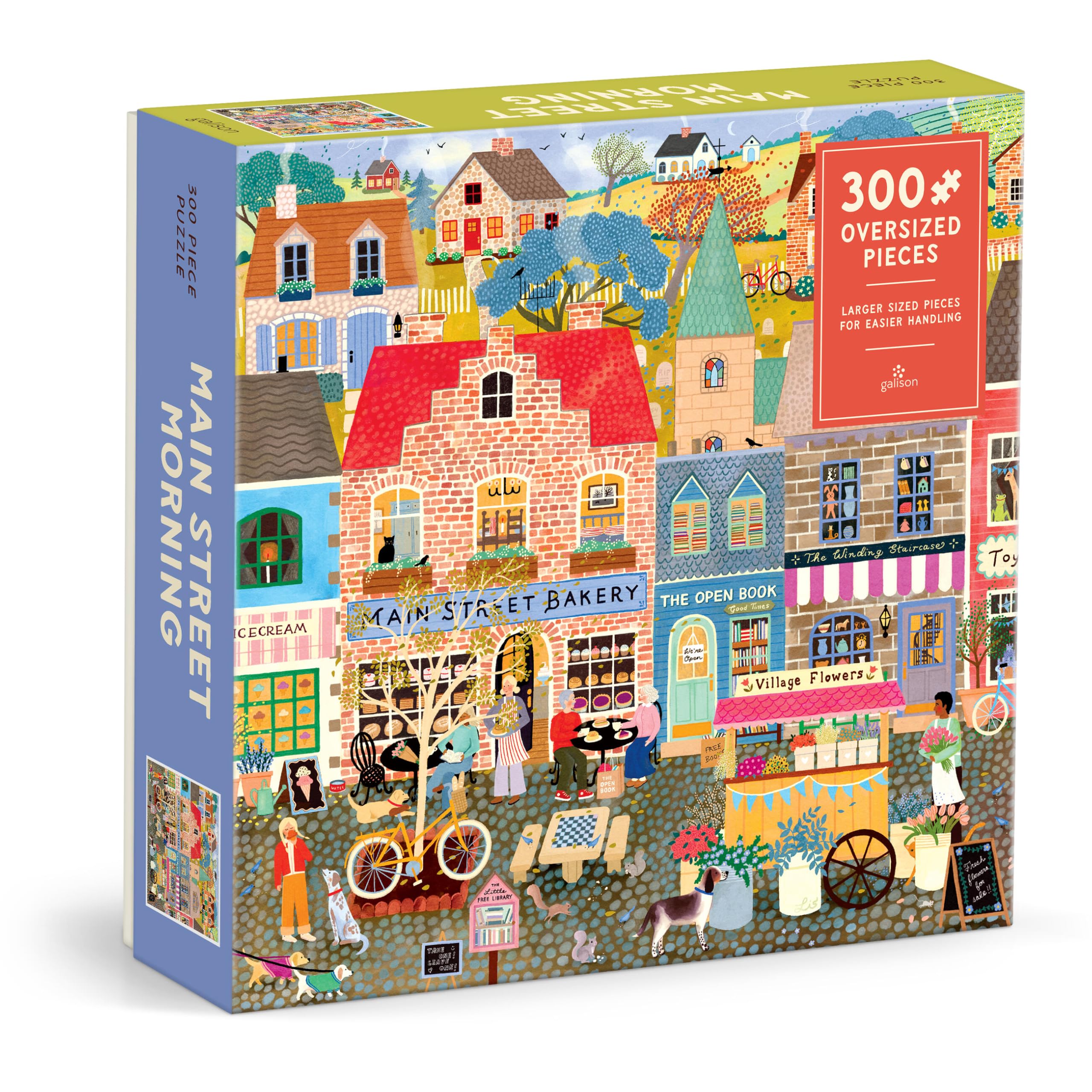 Main Street Morning 300 Piece Puzzle for Adults | Illustrated by Elisabeth Dorrian, Baker…