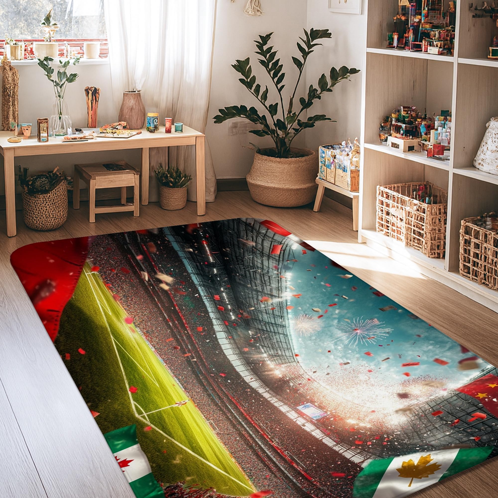 Tapis de stade pour atténuer les bruits de pas et décorer le salon 1,2x1,8m