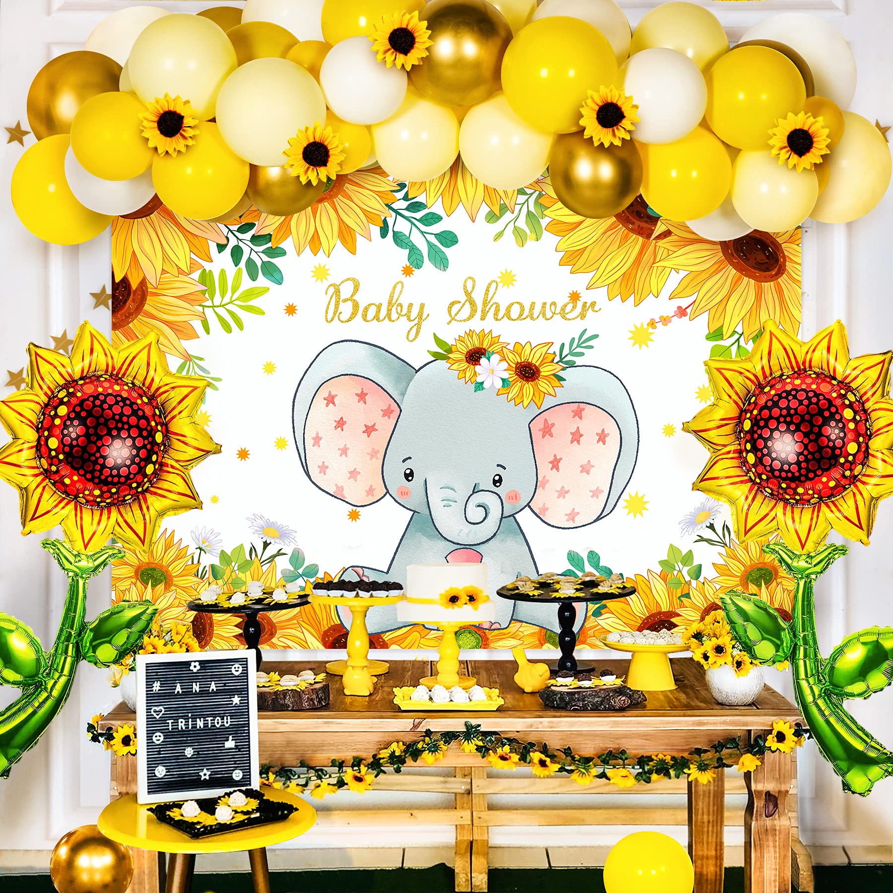 Buy nd Elephant Baby Shower Decorations, Sunflower Party Decorations