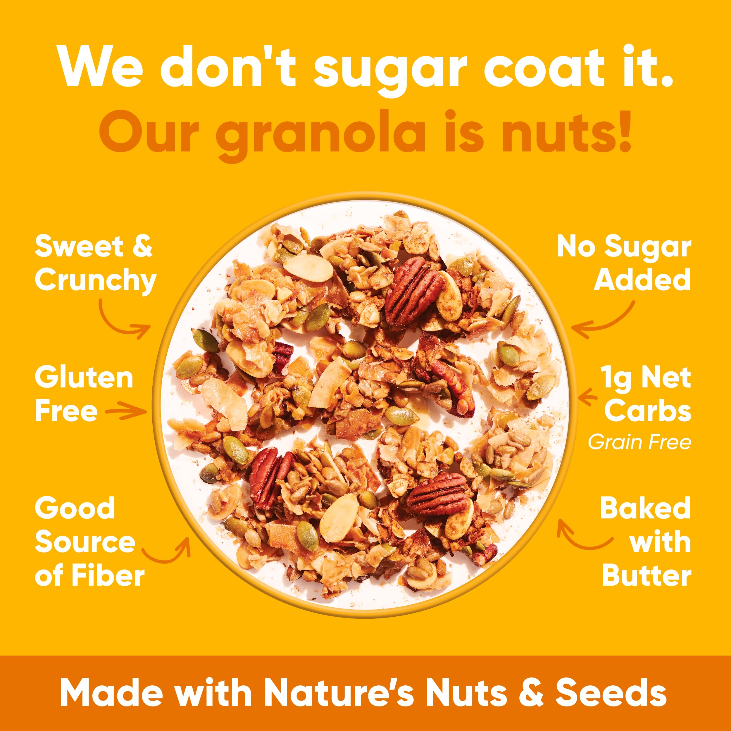 NuTrail Juego de 3 cereales de nuez, sin azúcar añadido, keto, bajo en carbohidratos, sin gluten, sin cereales, desayuno saludable, 237 ml