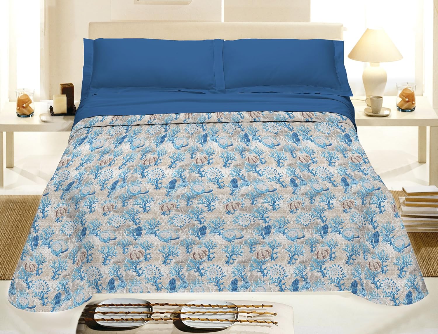 trapunta per la spiaggia a letto matrimoniale