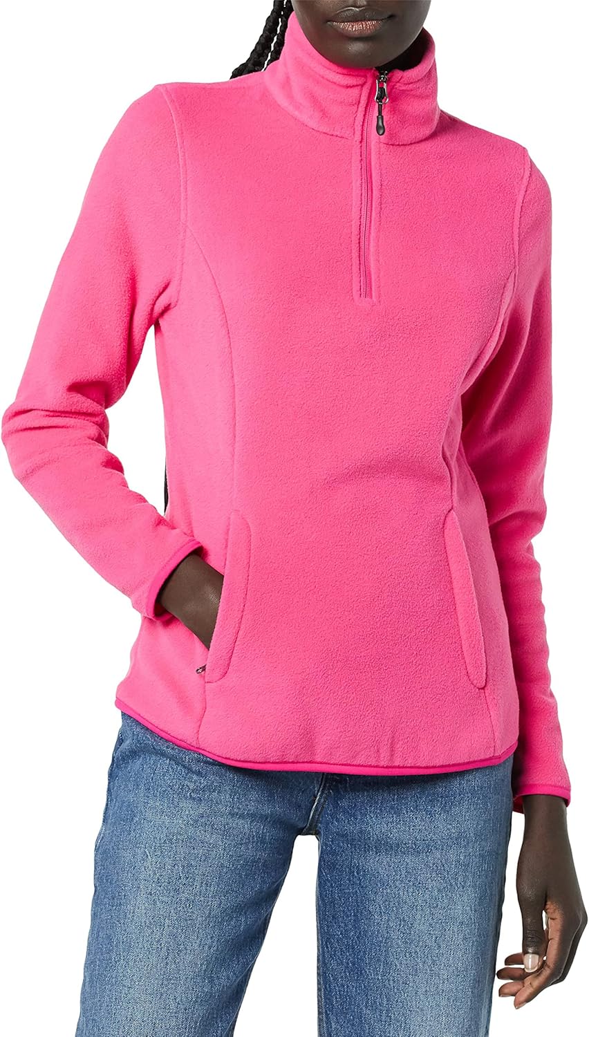 Amazon Essentials Mujer Chaqueta de forro polar con cremallera de un cuarto