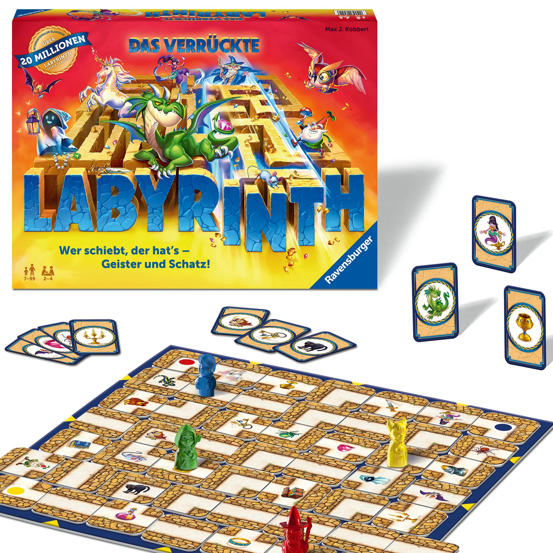 Ravensburger Familienspiel 26955 - Das verrückte Labyrinth - Gesellschaftsspiel - Spieleklassiker für 2-4 Personen, Brettspiel ab 7 Jahren
