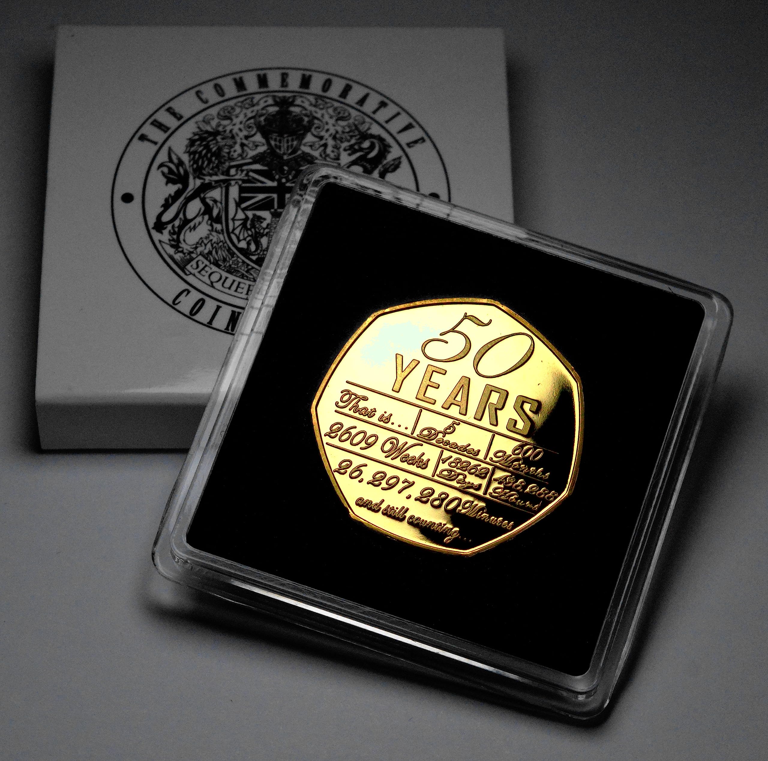 The Commemorative Coin Company On Our 50th Gollden Wedding Anniversary Commemorative in Gift/Presentation Case. Husband/Wife. 50 Years Together. Love/Celebration/Marriage