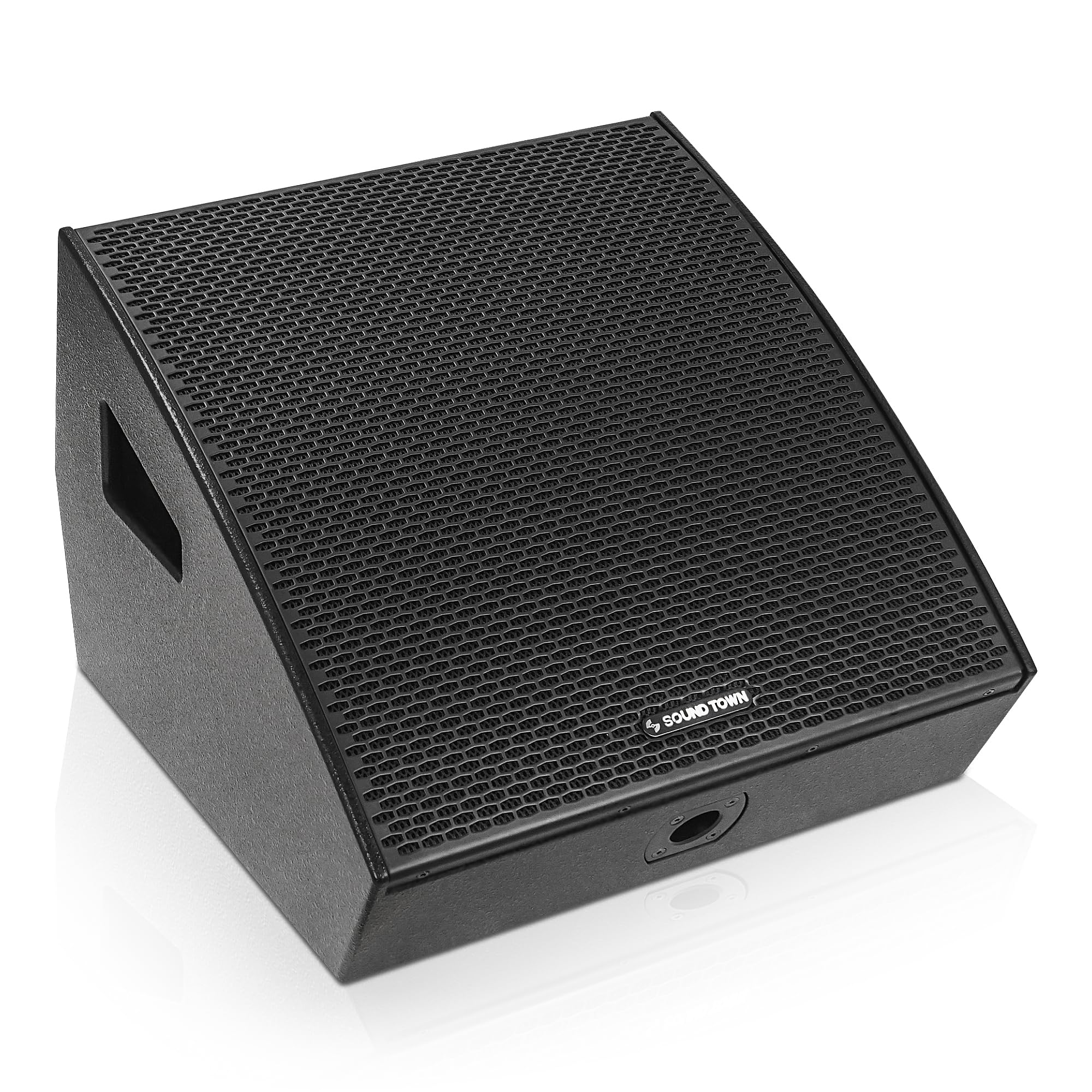 Sound Town CARME Series 15" Multipurpose Powered Loudspeaker, with Coaxial Compression Driver, Class D amp., DSP, Birch Plywood for Live Sound, Karaoke, Bar, Church, Black (CARME-15MPW)