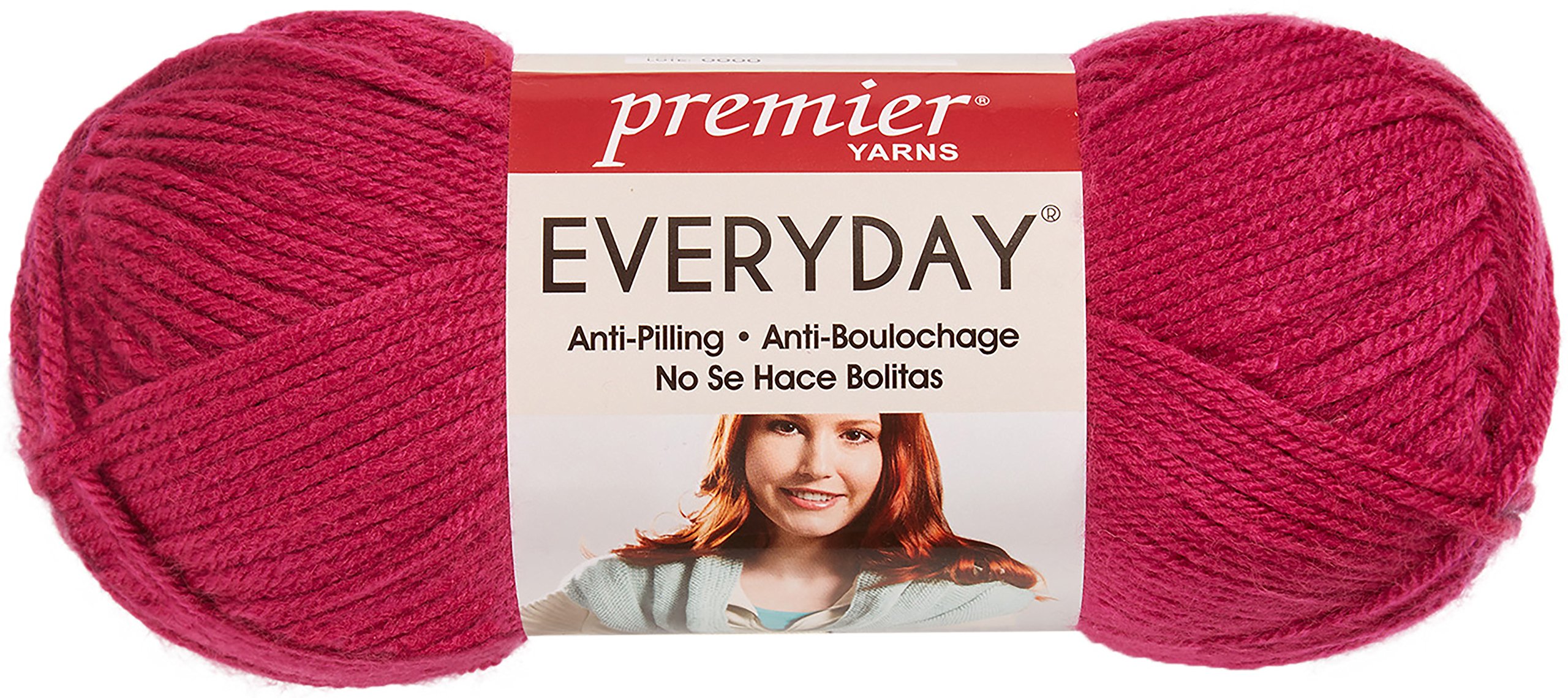 Deborah Norville Everyday Solid Yarn, Magenta, 3 Pack
